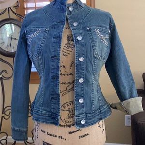 Petite Jean Jacket - diamond stud buttons